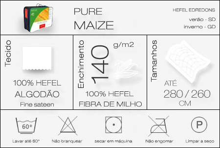 Hefel Pure Maize fibra de milho