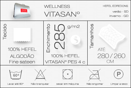 Edredons Hefel Vitasanº-fibra oca 4 canais